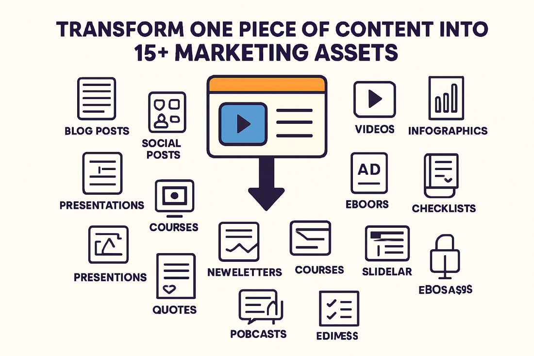 Transform One Piece of Content Into 15+ Marketing Assets - Ashlnx